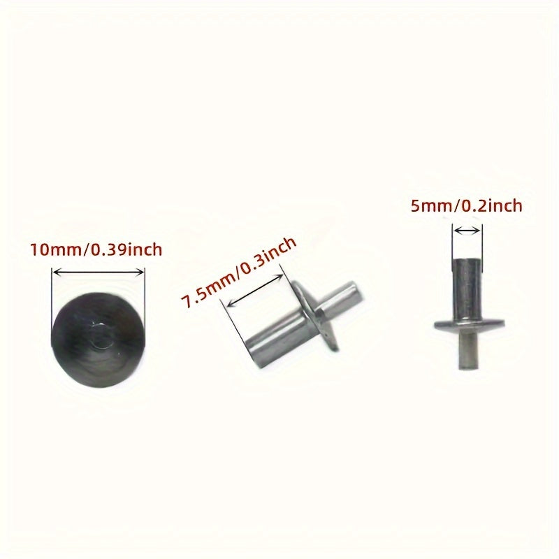 Aluminum Rivets 50/100/200pcs Polished Round Head Hammer-In DIY Crafts