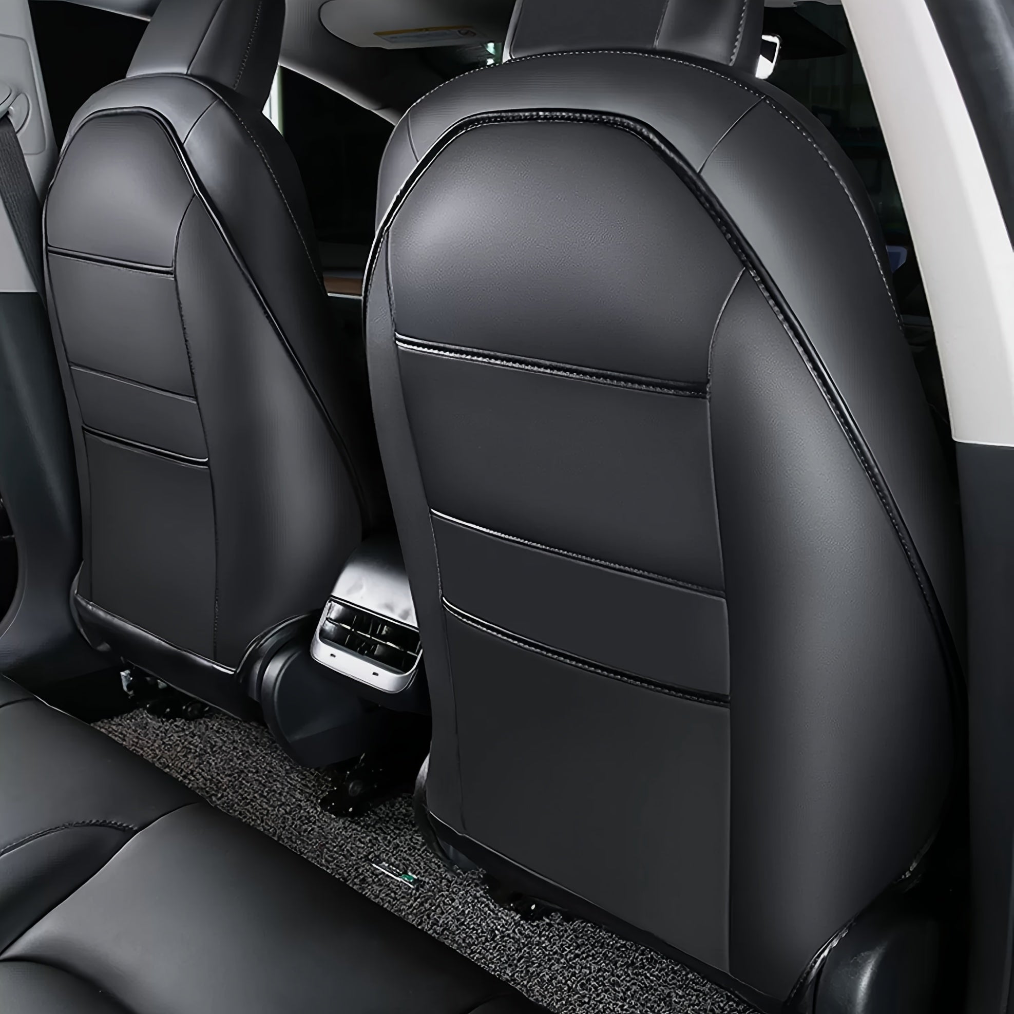 Set of 2 Faux Leather Seat Protectors for Tesla Model 3/Y and Highland