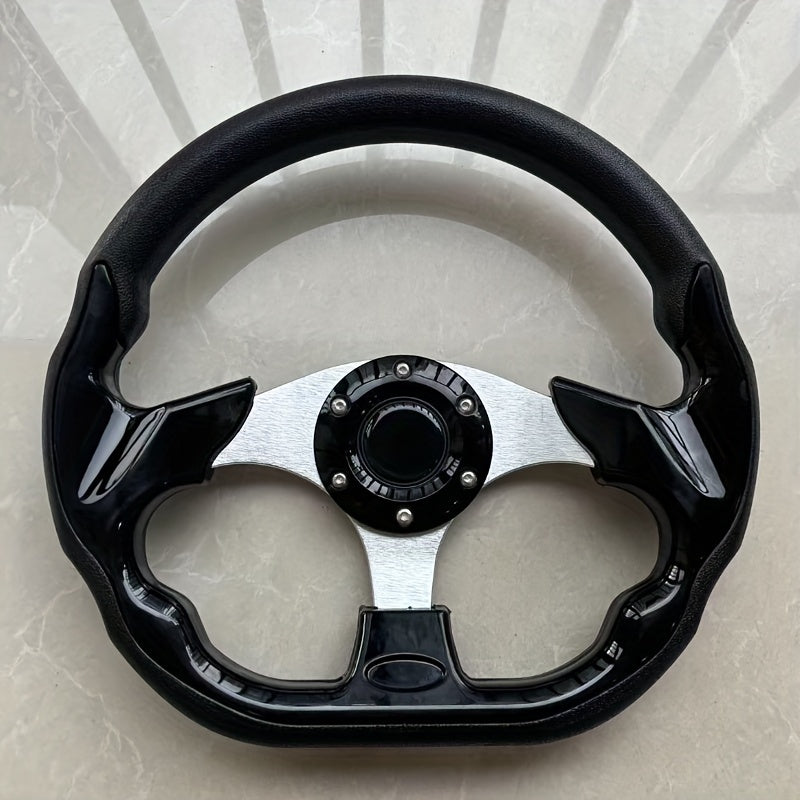 13-Inch Universal Car Racing Steering Wheel PU Material with Grip and Style