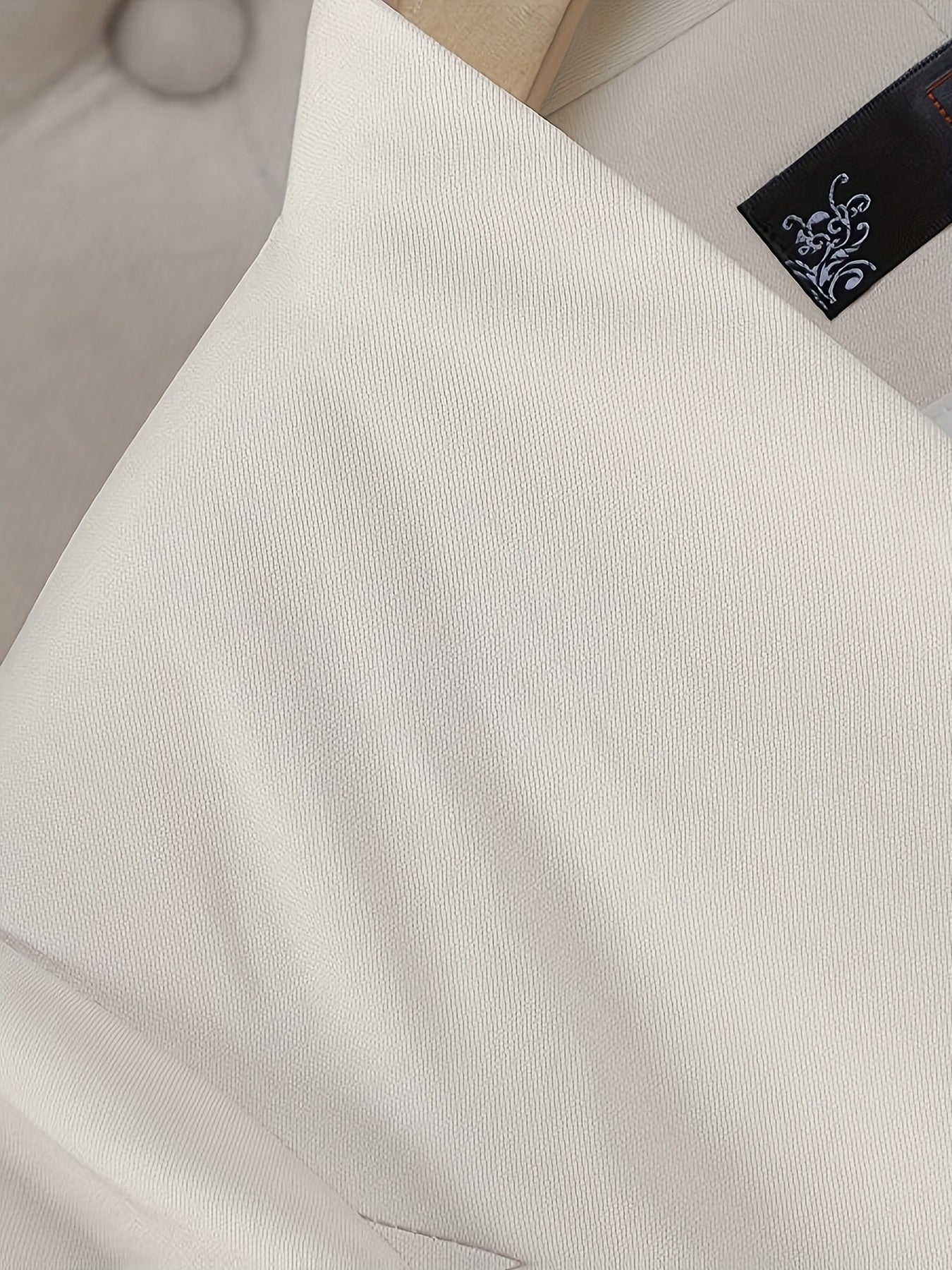 Plus Size Women Blazer Three-Quarter Sleeve Solid Color Office Casual