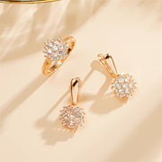 Jewelry Set Gold Plated Copper Cubic Zirconia for Weddings Parties Gifts