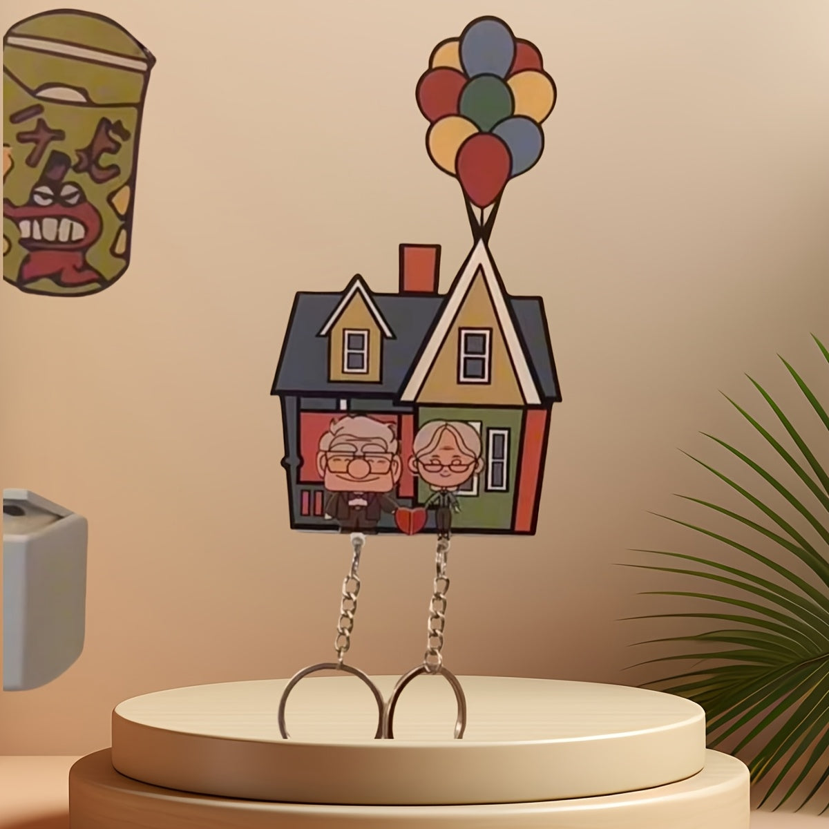 Romantic Couple Keychain Set Acrylic Anti-Scratch Wall Mount Wedding Valentine's Day Gift