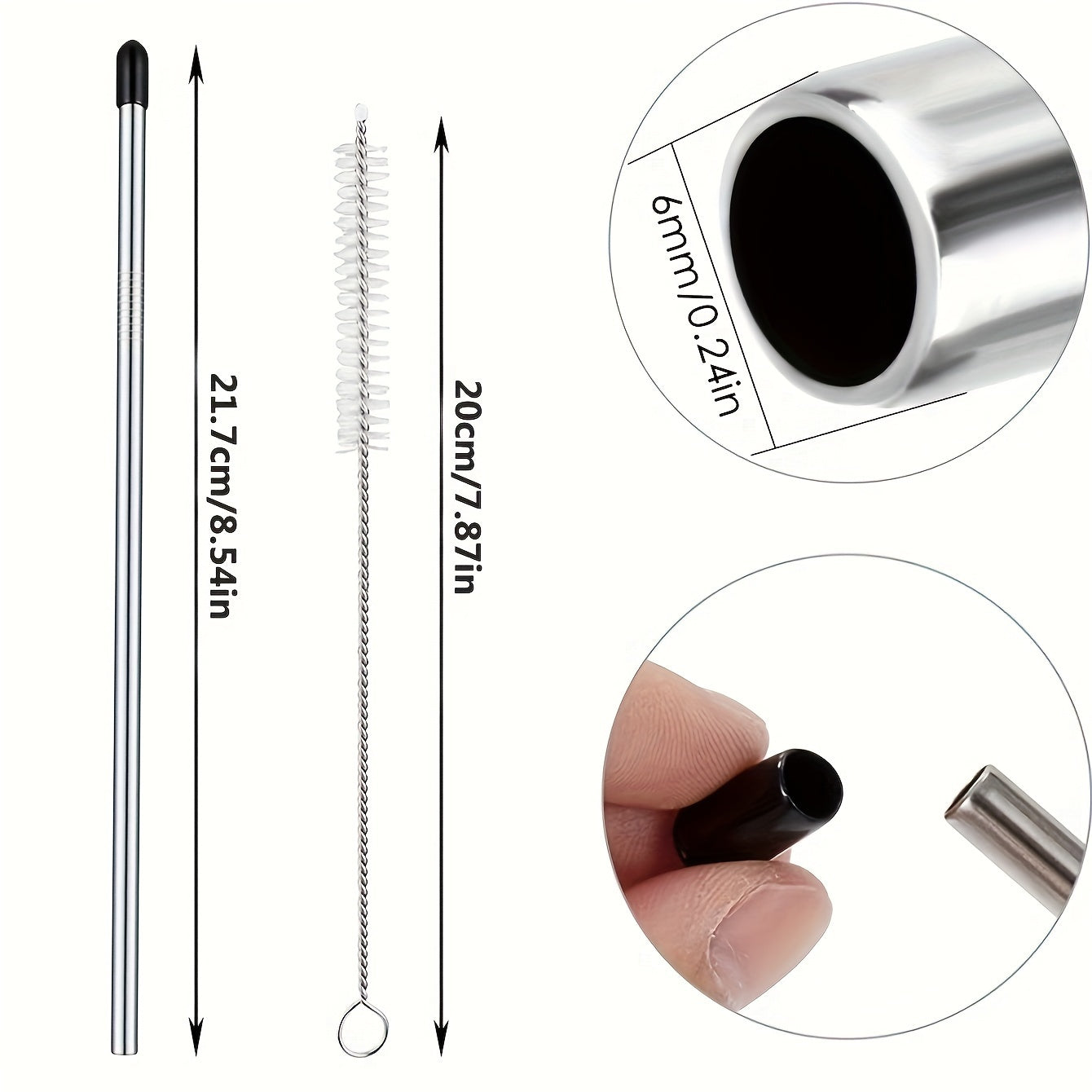 10 dona 8.54 dyuymli idish yuvish mashinasining drenaj qafasi, zanglamaydigan po'latdan o'rnatuvchilar bilan 1 dona 7.87 dyuymli idish savat to'plami