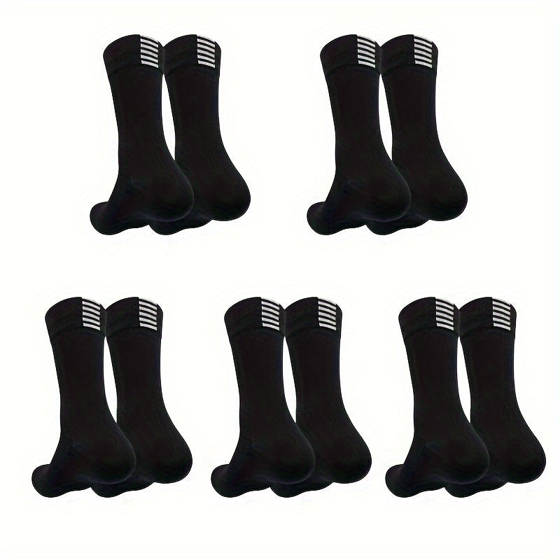 Unisex Cycling Compression Socks Breathable Elastic for Outdoor Sports Running 5 Pairs