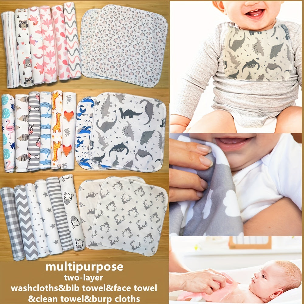 8Pack Cotton Handkerchiefs for Face Towels Washcloths Bibs Burp Cloths and Gifts