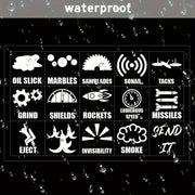 2Pcs Car Interior Stickers Control Dash Button Labels Decal Sets