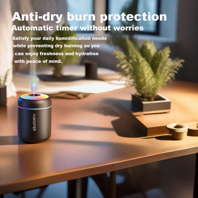 YAIAWISU Портативный LED Увлажнитель и Диффузор: Компактный, Тихий, USB Питание для Дома и Авто, Батареи Не Требуются