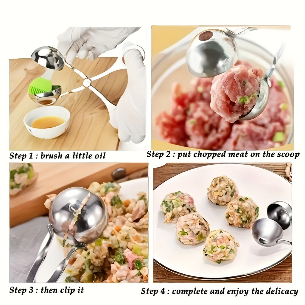 Stainless Steel Meatball Maker Clip Kitchen Cooking Tool