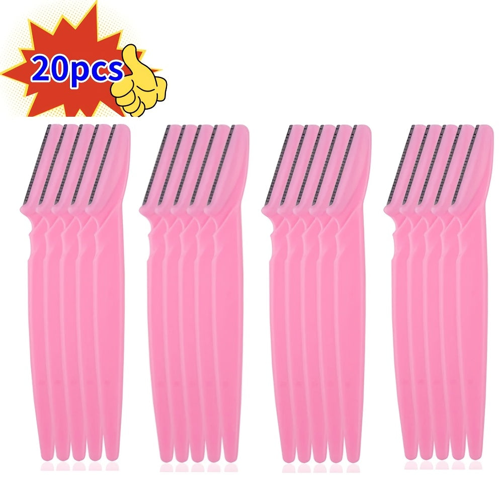 Unisex aniqlikdagi qoshlar uchun raso va sochlarni olib tashlash uchun kesish asbobi 20 dona Bej