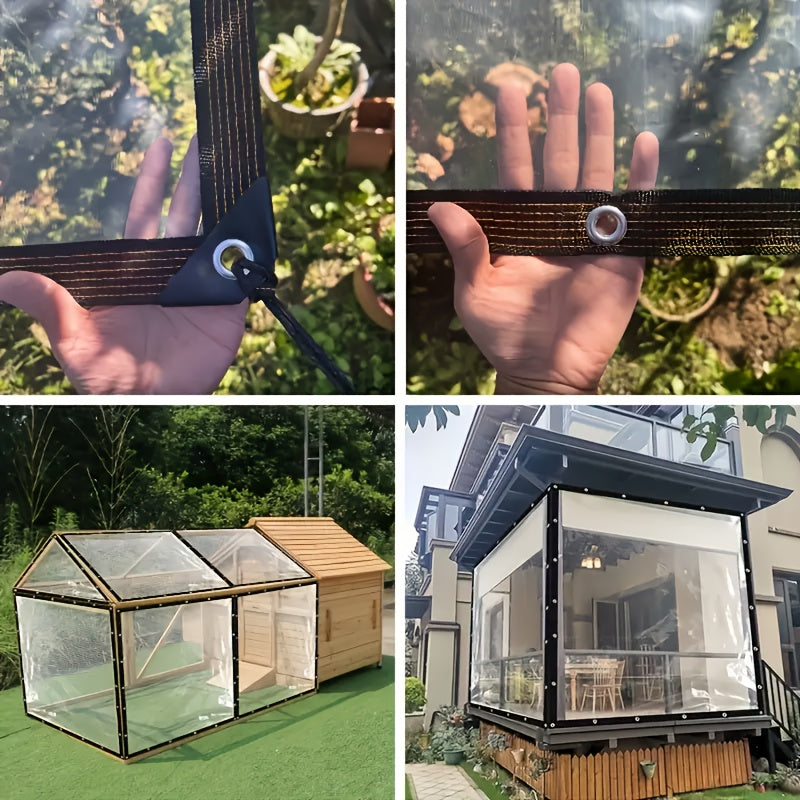 Cubierta de lona transparente impermeable para patio, jardín y camping