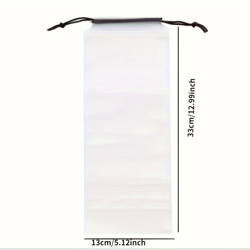 Uniseks suv o'tkazmaydigan mat va shaffof soyabon saqlash sumkasi, tortish uchun ip bilan