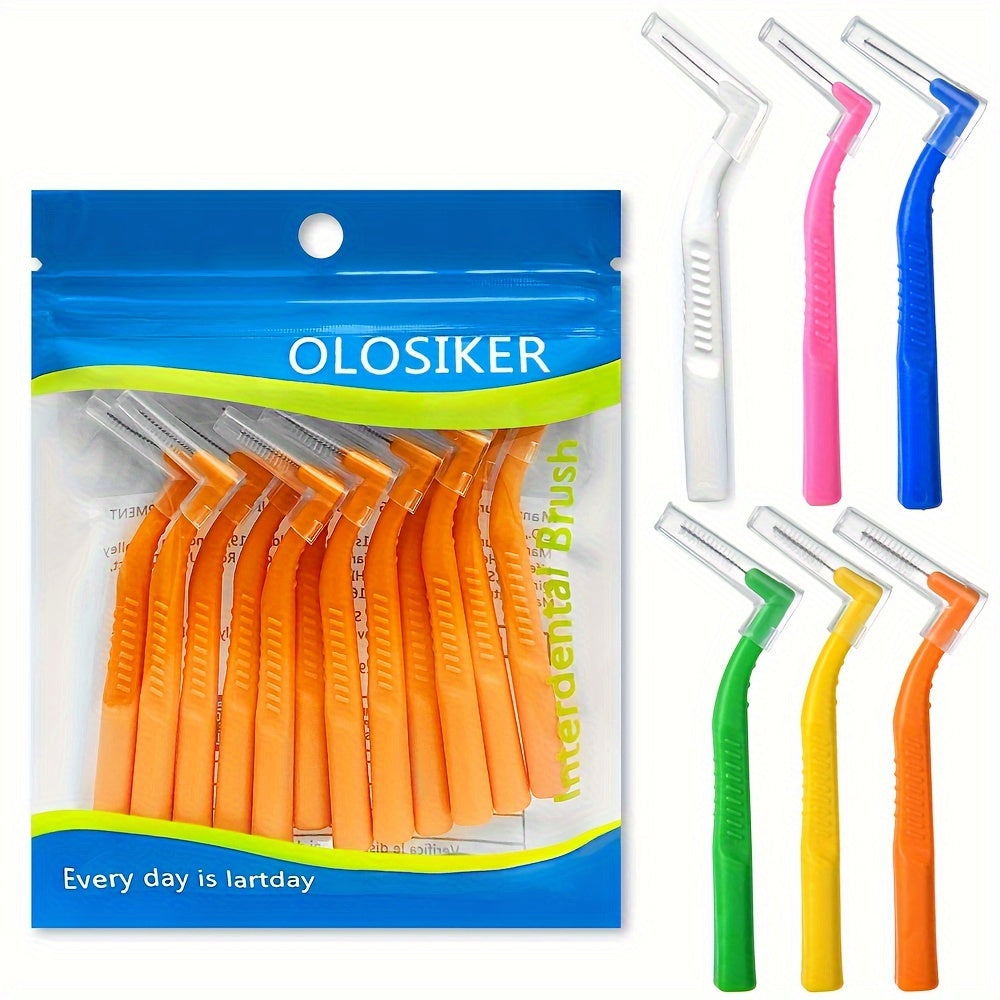 12 Pack L-Shaped Interdental Brush Set for Braces and Teeth Cleaning
