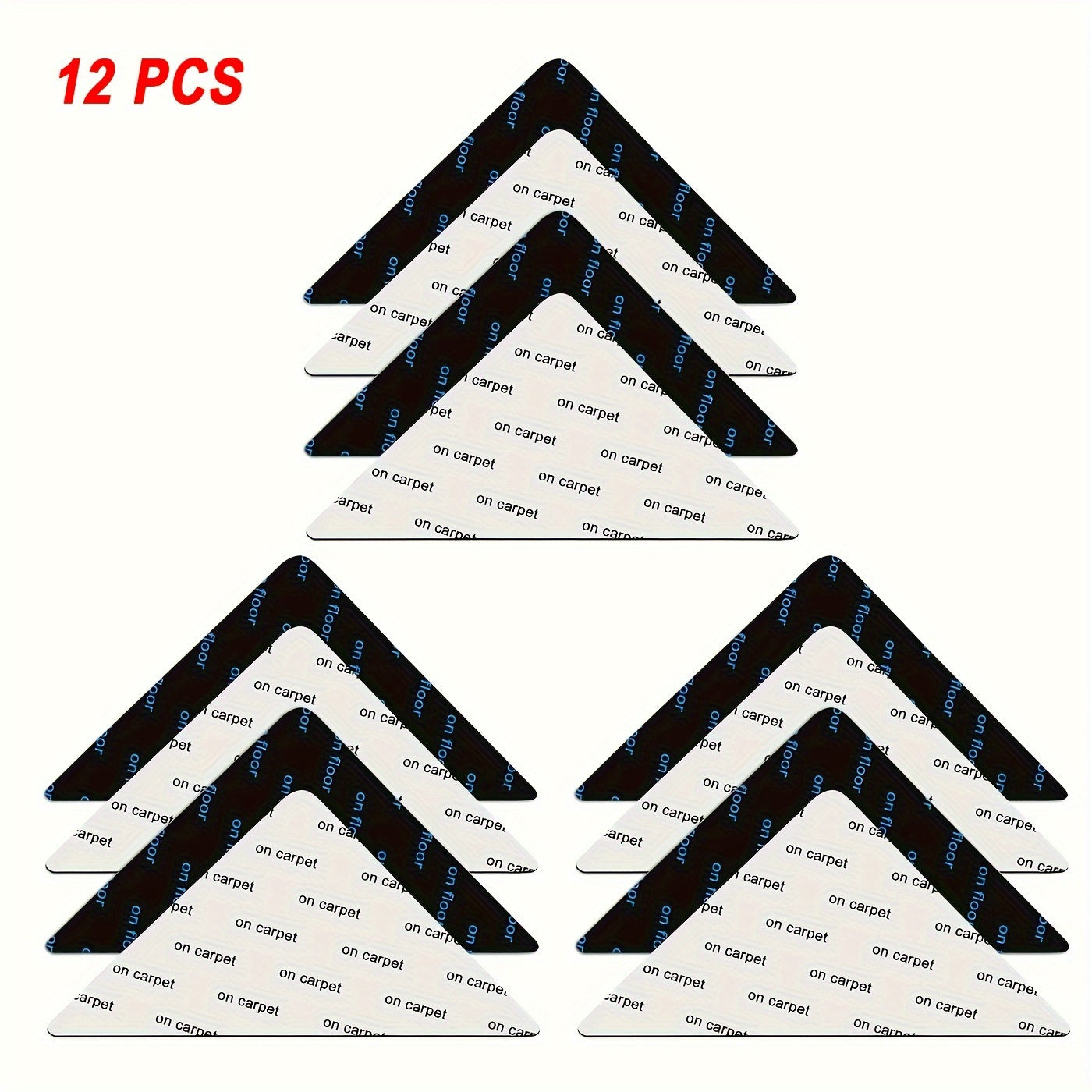 Black And White Carpet Retainer 4/8/12/16/20 Inch Non-Slip Floor Tile Mat