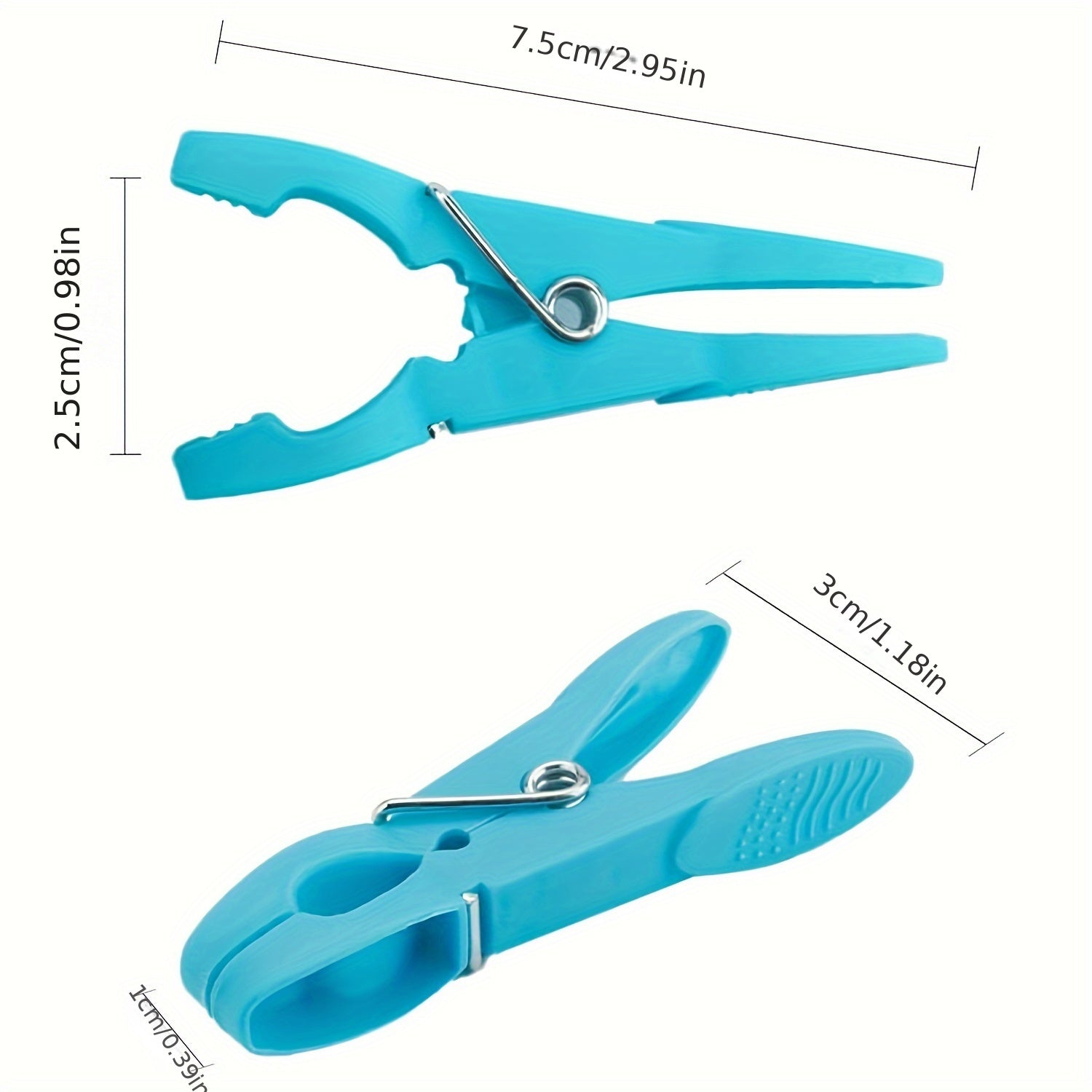 Juego de 48 pinzas de ropa de plástico coloridas para calcetines, toallas y lavandería