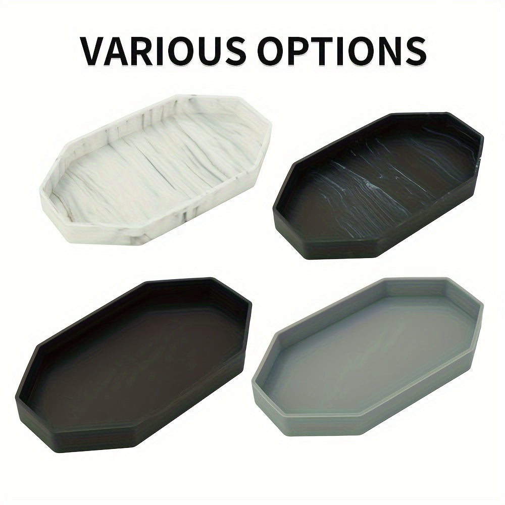 Silicone Bathroom Organizer Tray for Jewelry and Decor Storage