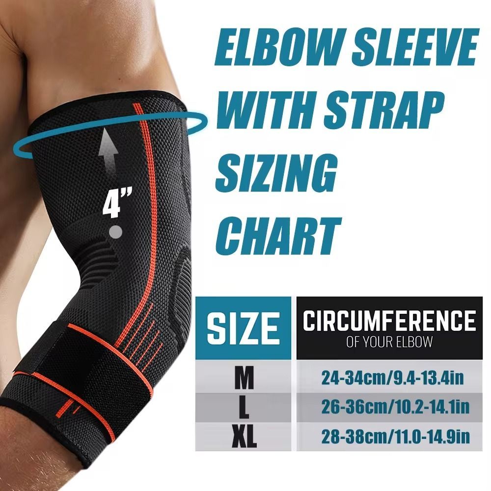 Unisex Elastic Nylon Elbow Brace Breathable Support for Sports and Gym