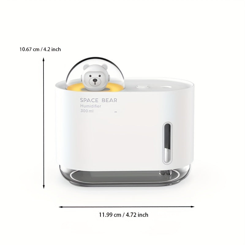 Yotoq xonasi va ofis uchun portativ sovutish va bug'li namlik bilan yoritgichli namlik moslamasi, pushti