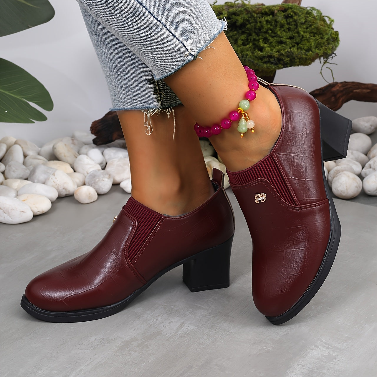 Women's High Heeled Shoes Fashionable Slimming Footwear Comfortable for Long Walks