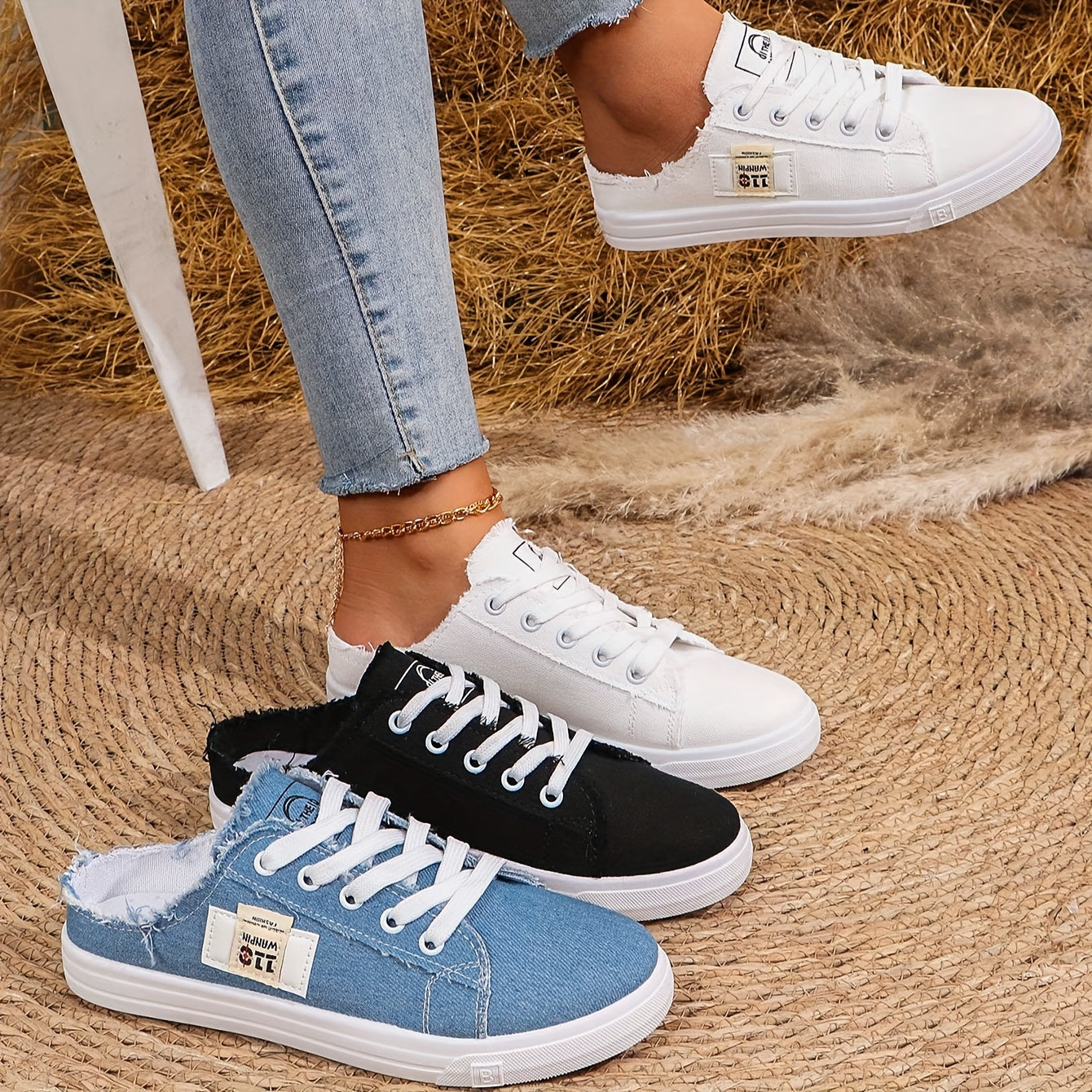 Women's Sports Shoes Solid Color Comfortable Running Sneakers