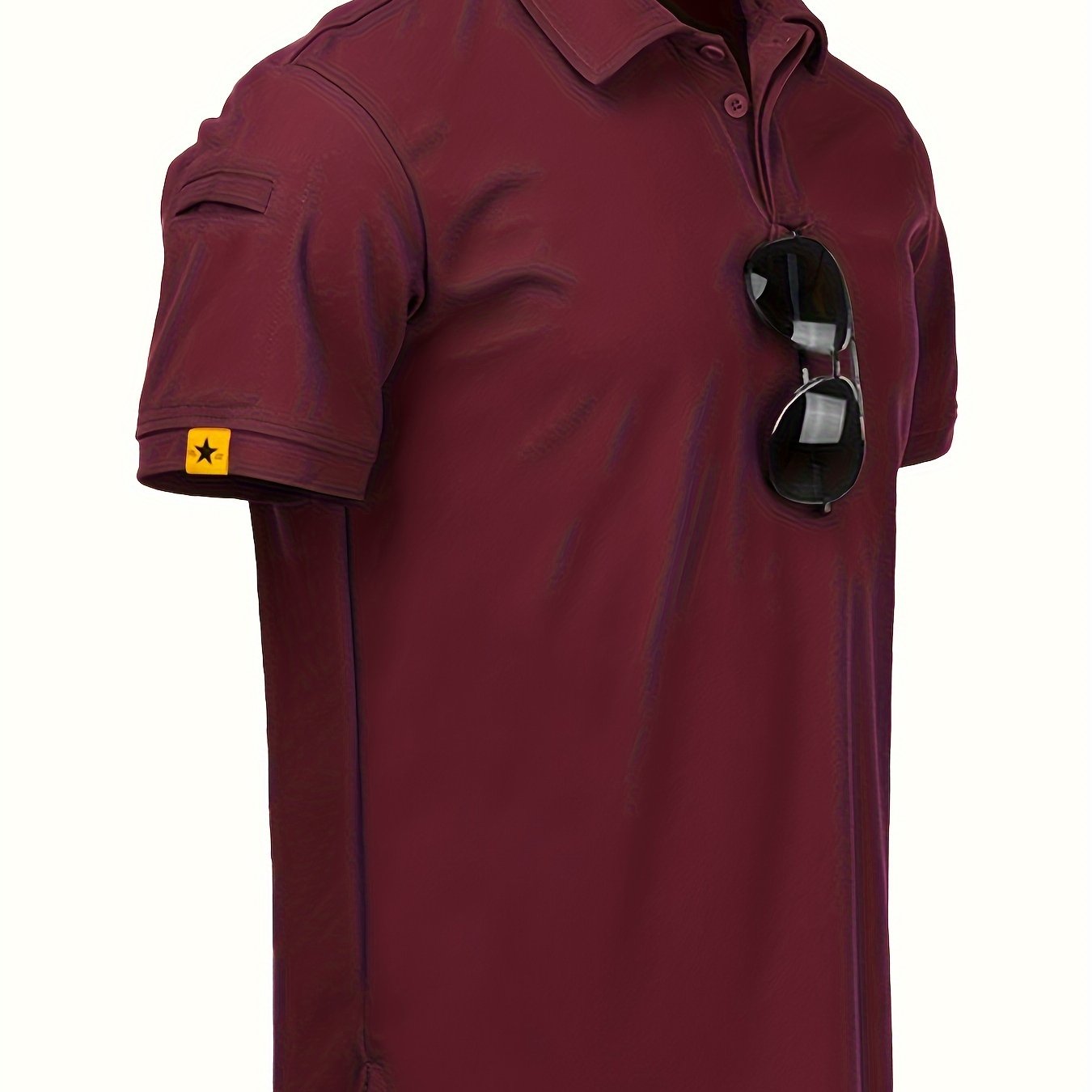 Men's Polyester Short Sleeve Golf T-Shirt for Business and Outdoor Sports