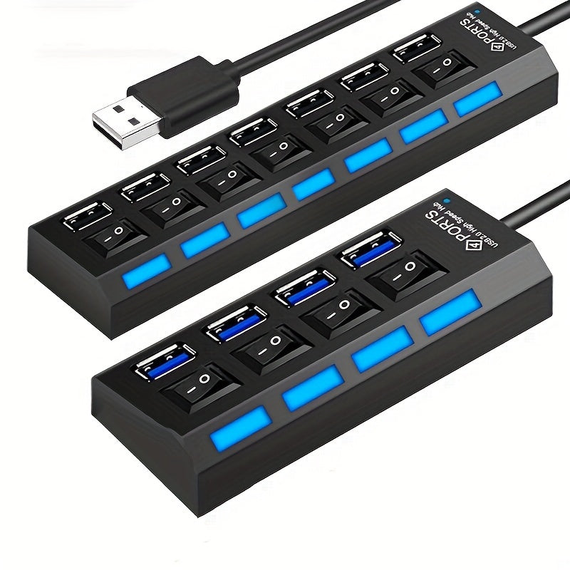 Universal USB Hub 4/7 portli kompyuter sichqonchasi, klaviatura, xotira kartasi uchun o'tkazgich