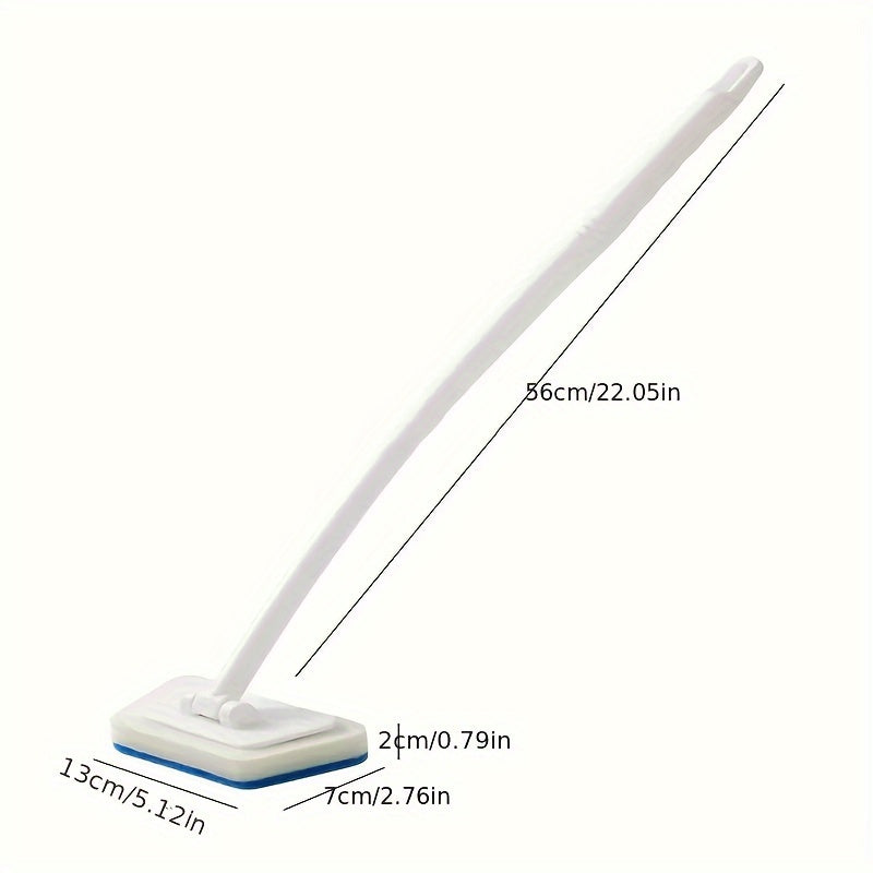 Extendable Tub and Tile Scrubber with Long Handle and 3 Reusable Sponge Heads for Bathroom and Kitchen Cleaning