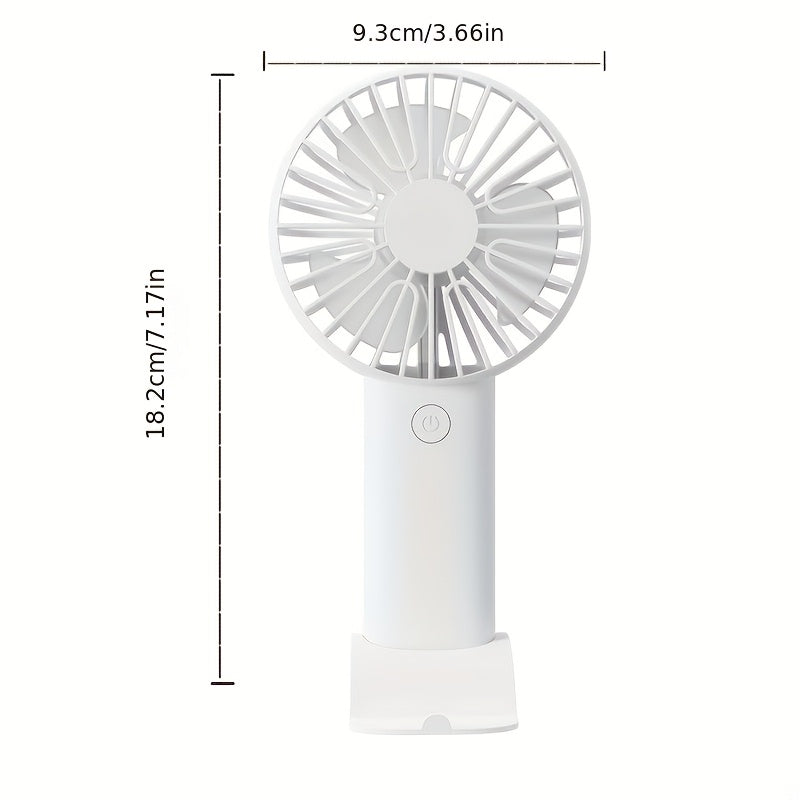 Mini Portable USB Fan Rechargeable Adjustable Head for Camping Beach Room