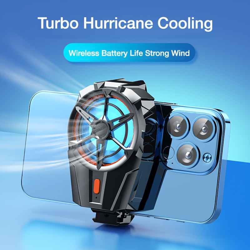 Smartphone Cooling Fan with Rechargeable Lithium-Polymer Battery 3-Speed Adjustable Quiet Operation