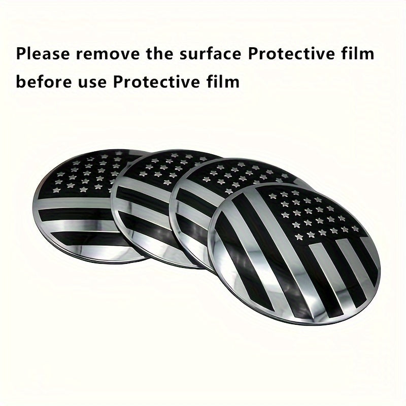 4 шт. наклейки-эмблемы для колесных центровых колпачков с американским флагом, 2,2 дюйма, для автомобиля, внедорожника, грузовика