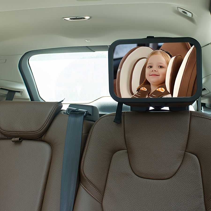 Car Mirror with 360-Degree Rotation Wide Rear View Crystal Clear Reflection