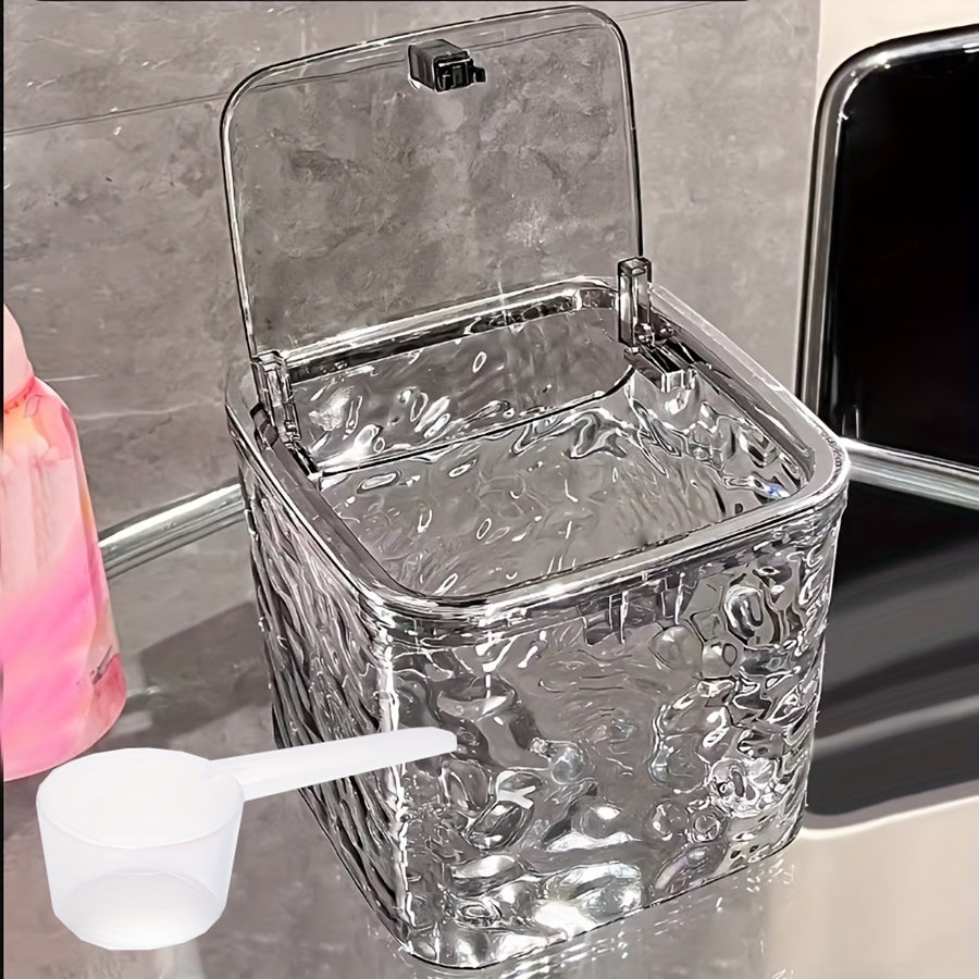 Clear Plastic Laundry Pod Organizer with Removable Compartments and Stylish Design