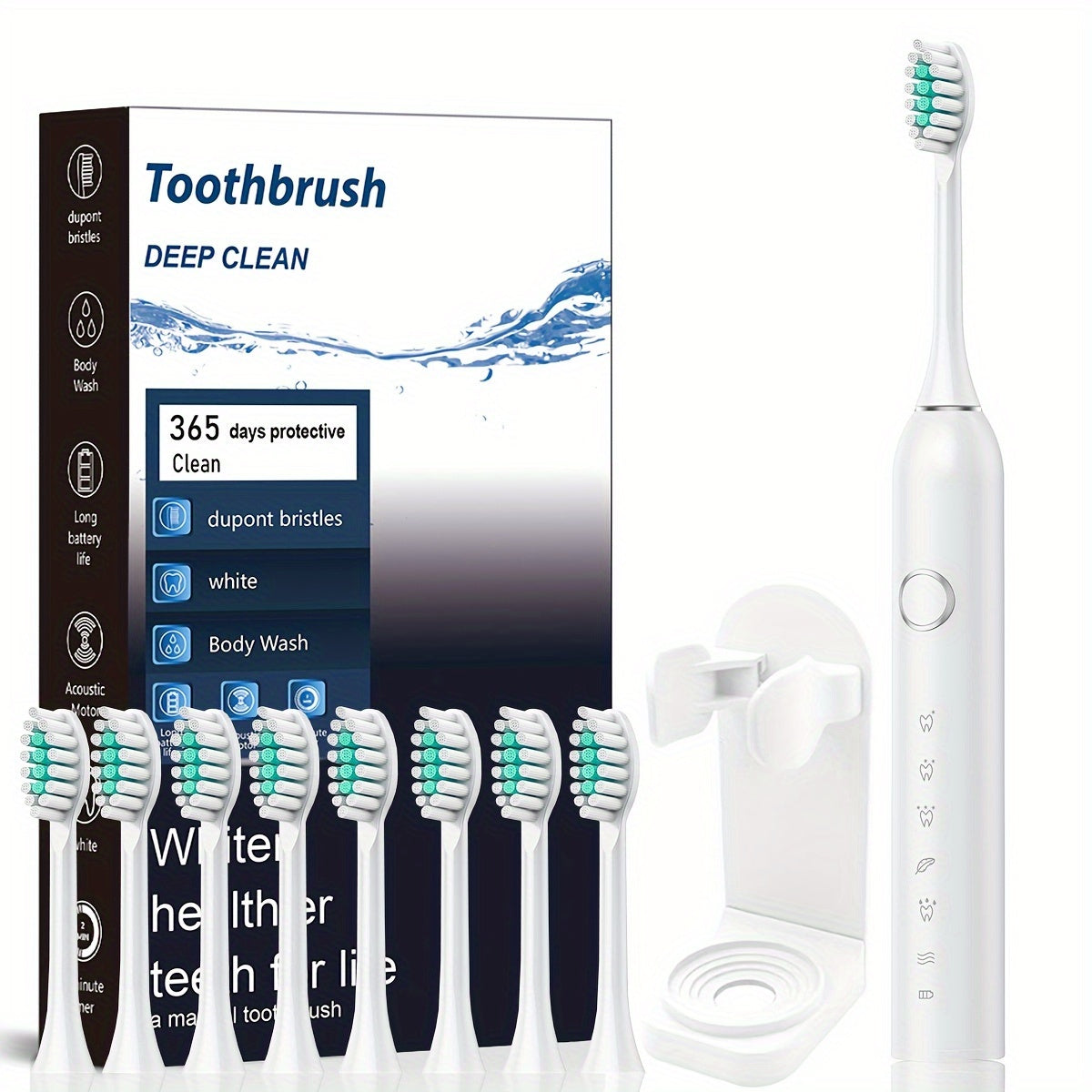 Rechargeable Electric Toothbrush for Adults Deep Clean 6 Modes USB Charging
