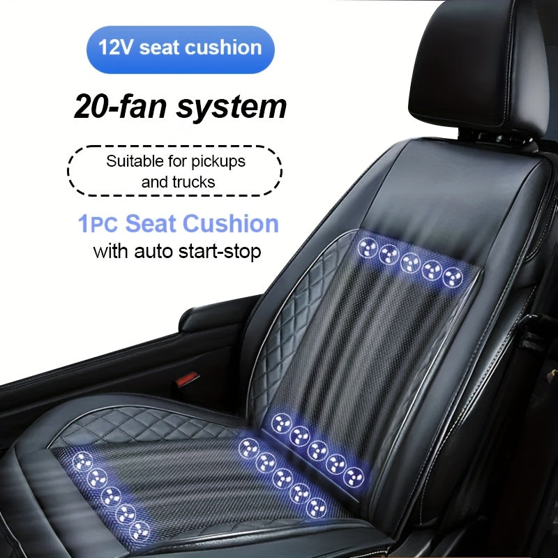 Avtomobil ventilyatsiyali muz ipak mato o‘rindiq yostiq qoplami, barcha mavsumlar uchun nafas oladigan, ko‘k va oq