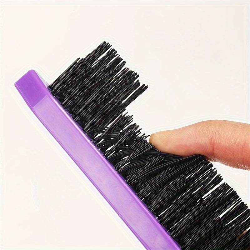 Peine de plástico para cabello, herramienta de peinado con fila triple para uso en barberías y salones