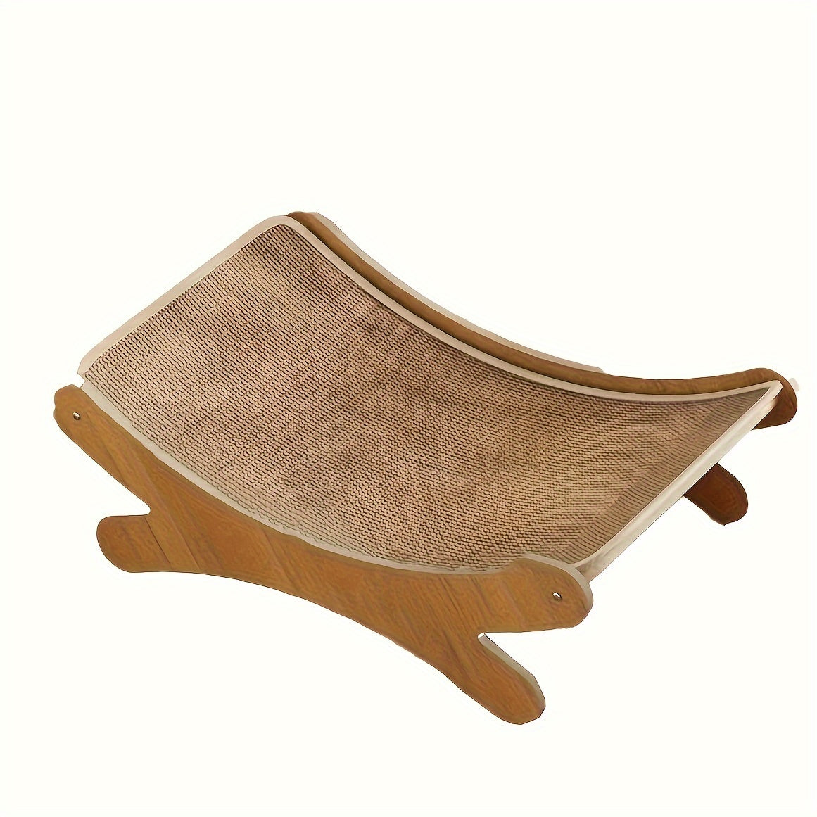 Assembled Sisal Cat Scratching Lounge with Wooden Frame for Claw Health and Relaxation