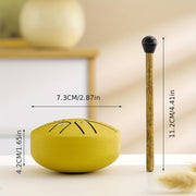 7.62cm Mini Ethereal Drum for Meditation Yoga and Education in Black Green Purple Navy and Gold