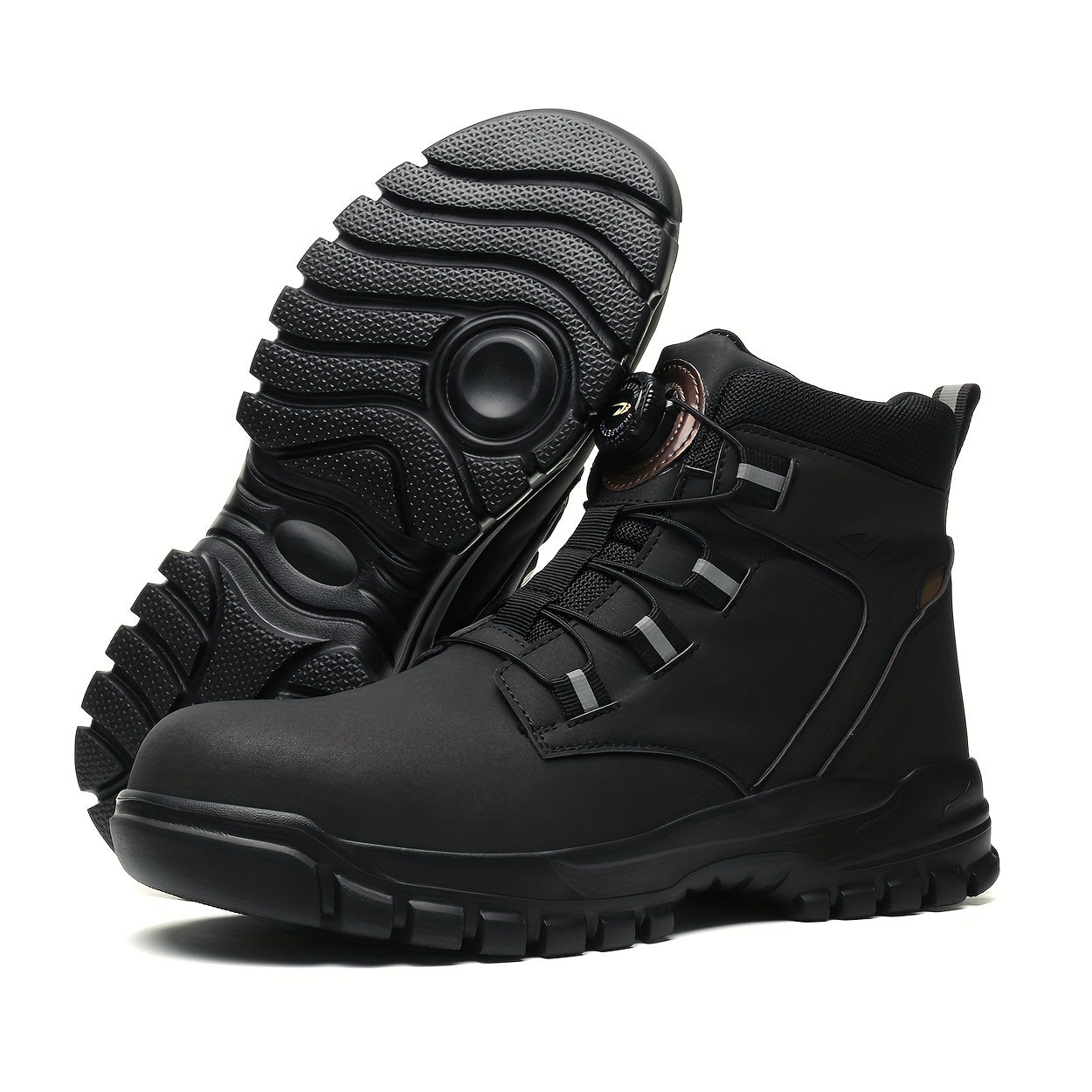 Men's High-Top Work Boots Puncture-Proof Safety Hiking Outdoor Durable