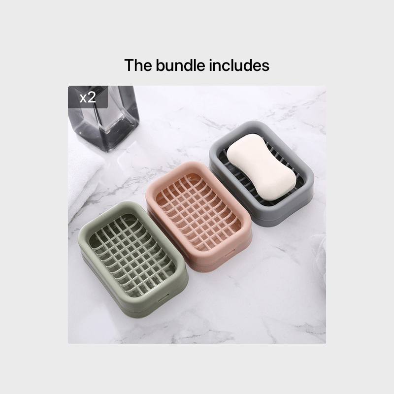 Soporte para jabón de baño con doble malla y capacidad para 1