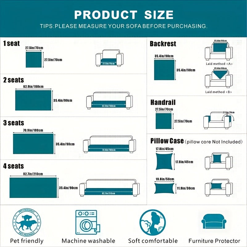 Нескользящая чехол для мебели, безопасная для домашних животных, для защиты мебели в любой комнате