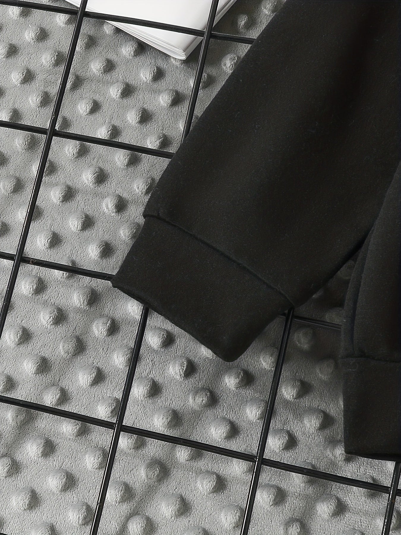 Boys Kids Polo Set Long Sleeve Plaid Collar Sweater and Color-Blocked Plaid Pants Fall Winter