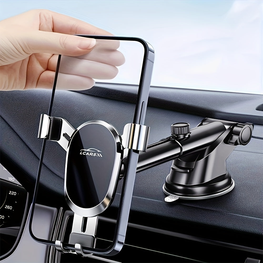 Universal Car Phone Mount Gravity Anti-Shake Suction Cup Holder Adjustable Dashboard Stand