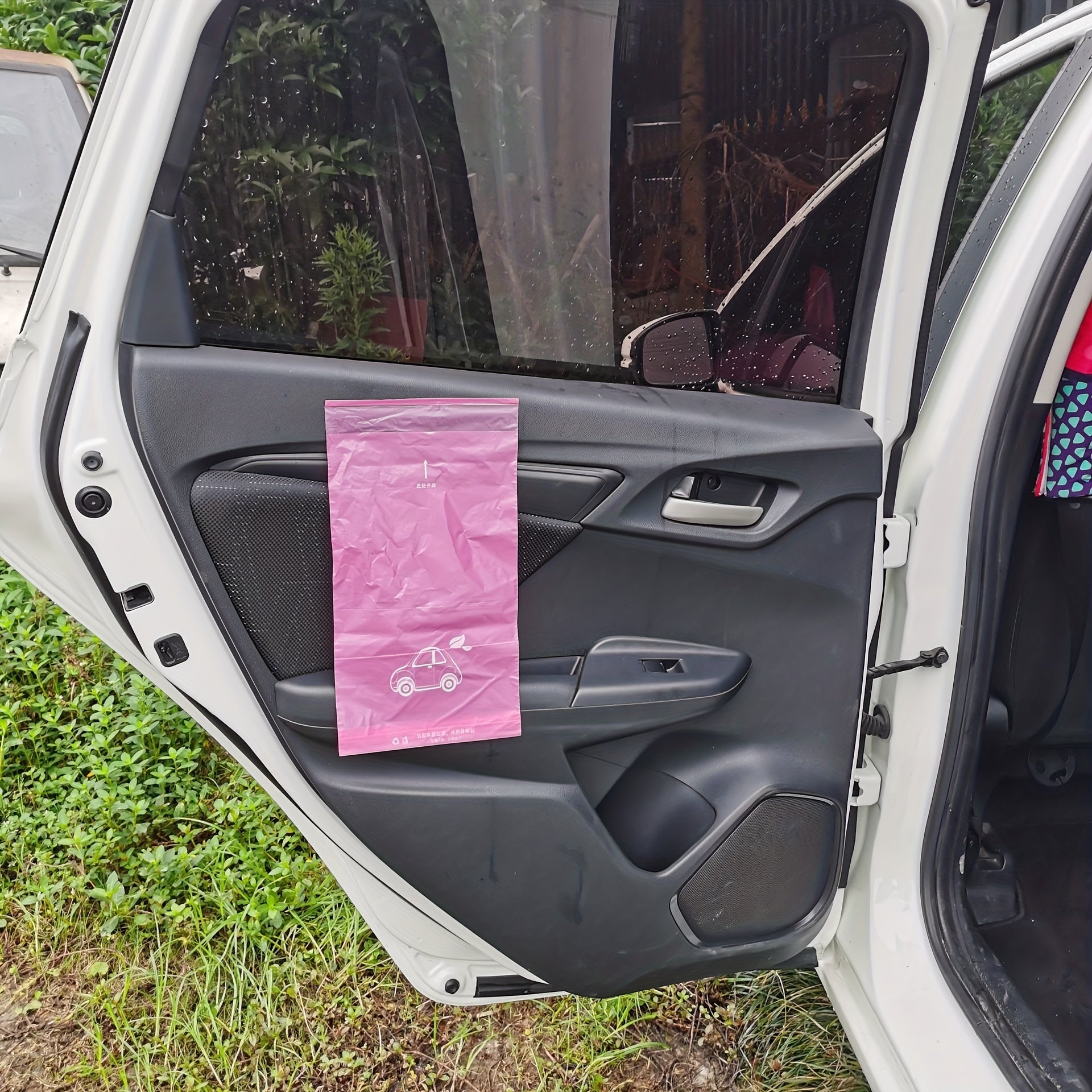 30pcs Waterproof Leak-Proof Car Trash Bags Self-Adhesive Reusable