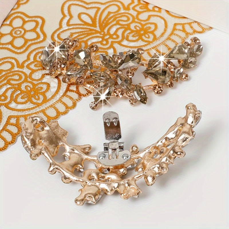 Women's Elegant Princess-Style Detachable Shoe Clips Rhinestones Accessories
