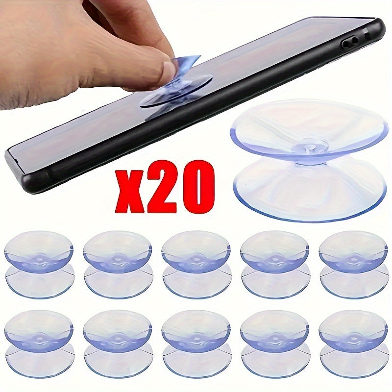 Shaffof ikki tomonlama yutuvchi stakanlar, 10/20 dona, 0.98 dyuym (2.5 sm) diametrli sirpanmaydigan padlar, shisha va deraza uchun, shaffof ko'p maqsadli yopishqoq padlar