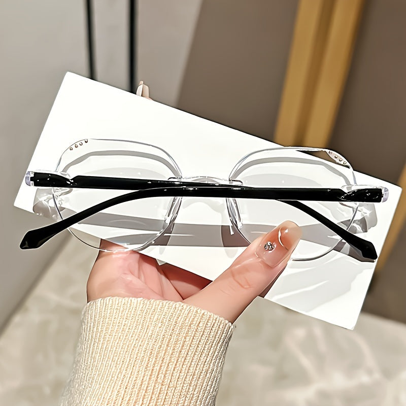 Gafas de lectura unisex con decoración de rhinestones y diseño de borde elegante 4 pares de monturas ligeras +1.0 a +4.0 dioptrías