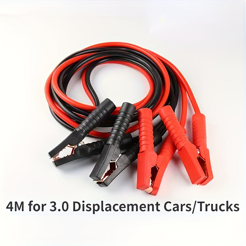 Car Emergency Power Start Cable 4M Copper Booster Jumper Battery Wire Kit