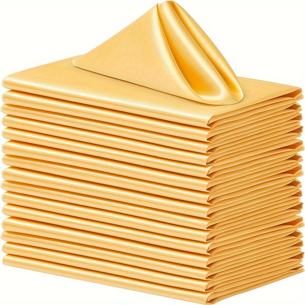 16-Pack Light Blue Square Polyester Napkins 43.18x43.18 cm for Restaurant Events Parties