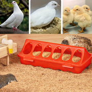 Bird Feeder with Anti-Spray Trough and 12-Hole Design for Pigeons Parrots and Other Birds