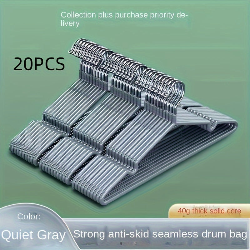 Set of 10/20 Heavy-Duty Plastic Clothes Hangers with Anti-Slip Design for Closet Storage