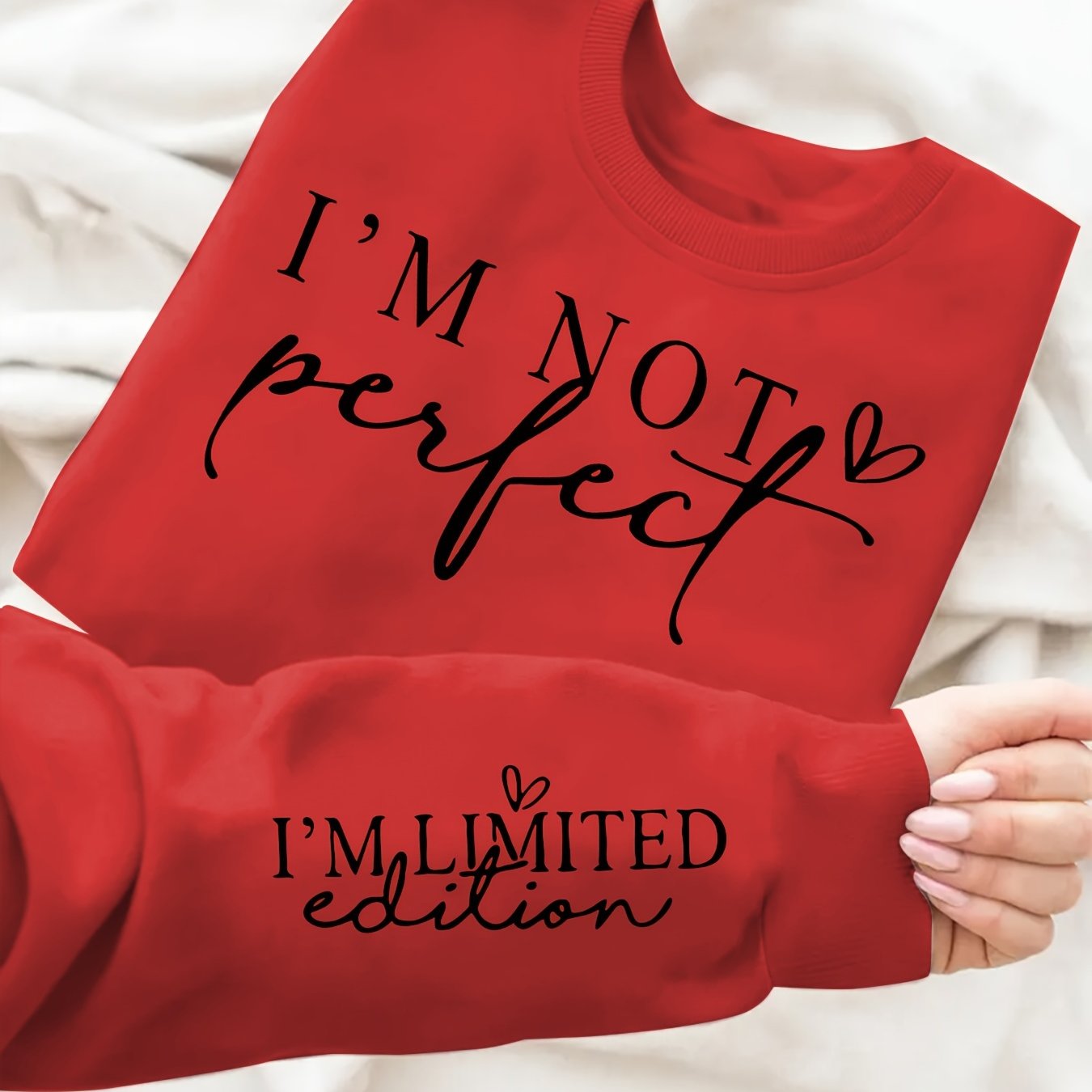 Plus o'lcham monogram bosma krujkali svitshotlar kuz qish kundalik ayollar